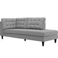 Empress Upholstered Fabric Right Facing Bumper by Modway
