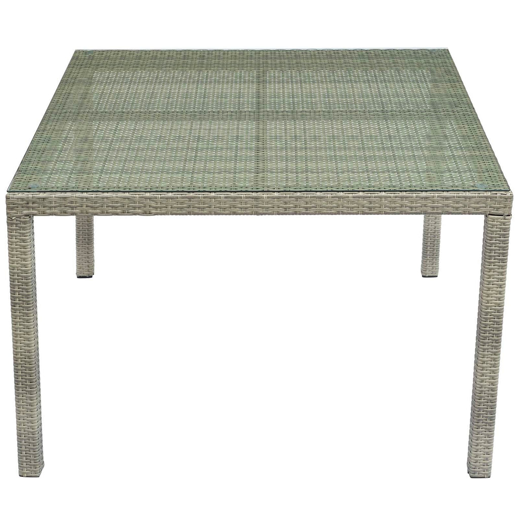 Conduit 47" Square Outdoor Patio Wicker Rattan Table by Modway