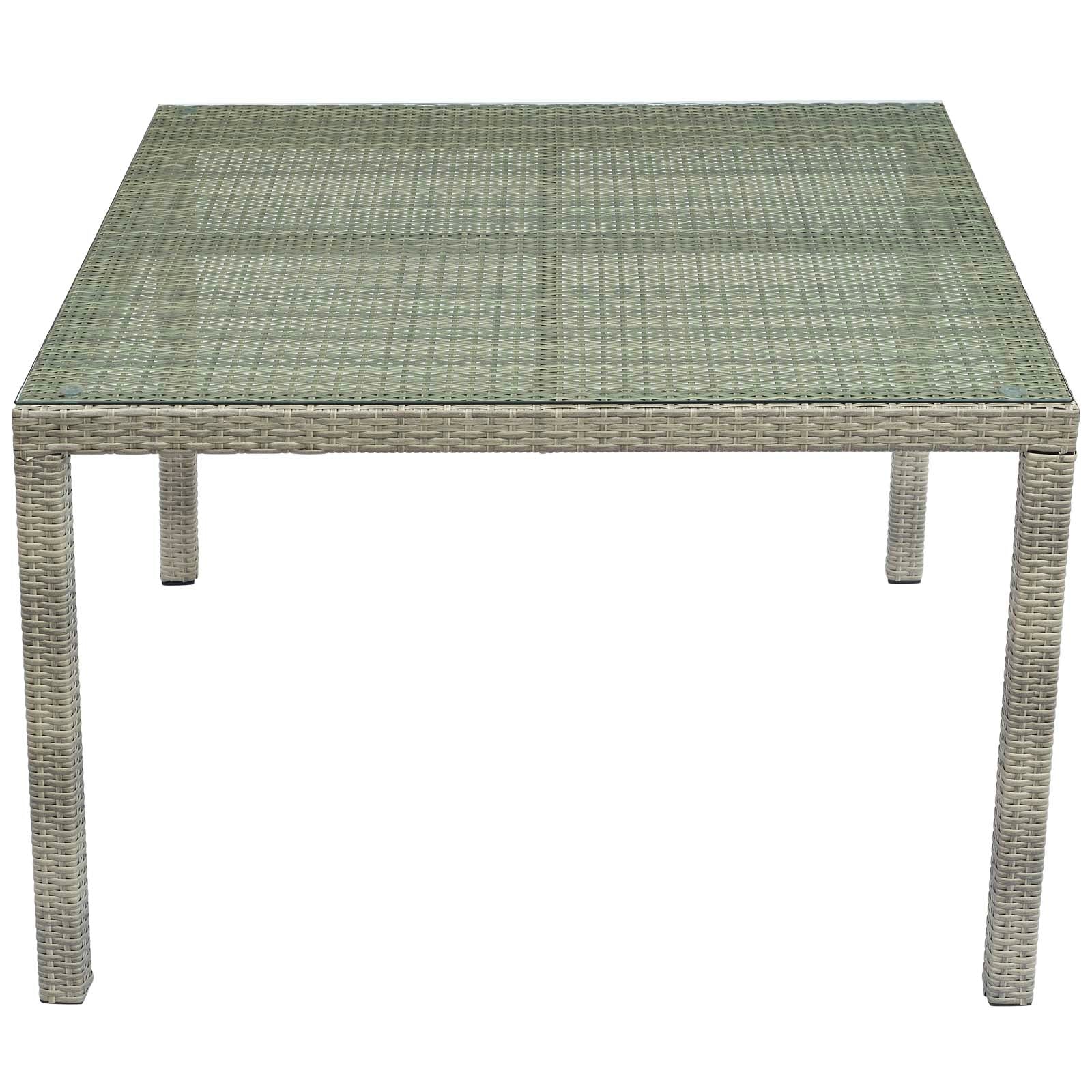 Conduit 47" Square Outdoor Patio Wicker Rattan Table by Modway