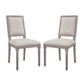 Court Upholstered Fabric Dining Side Chair Set of 2 by Modway