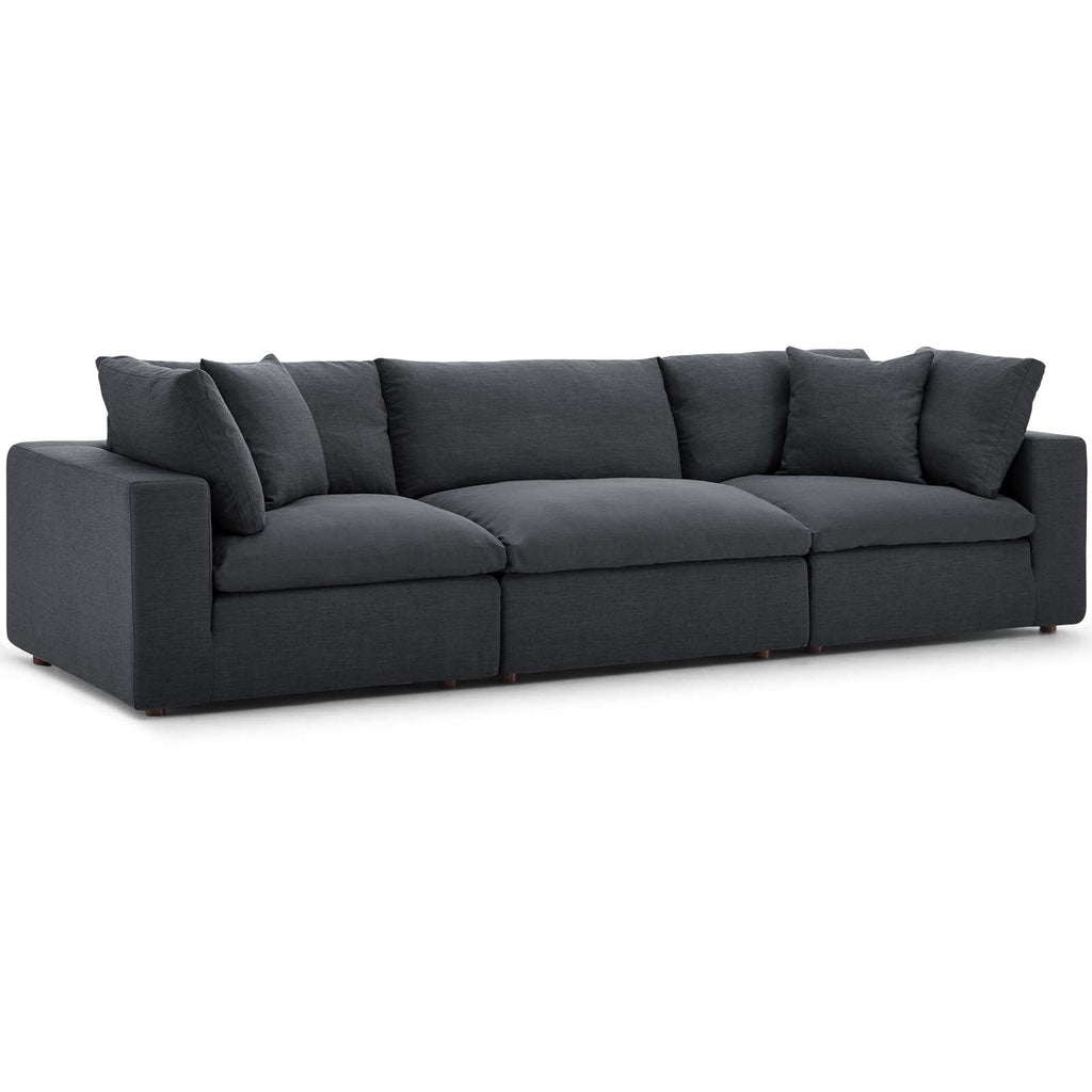 Commix 3 Piece Down Filled Overstuffed Sectional Sofa Set by Modway