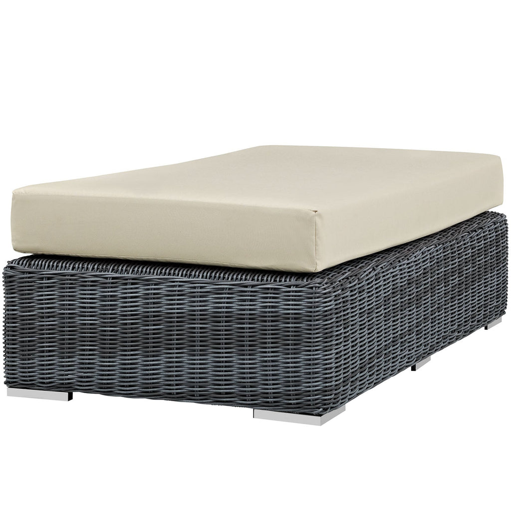 Summon Outdoor Patio Sunbrella¨ Rectangle Ottoman by Modway