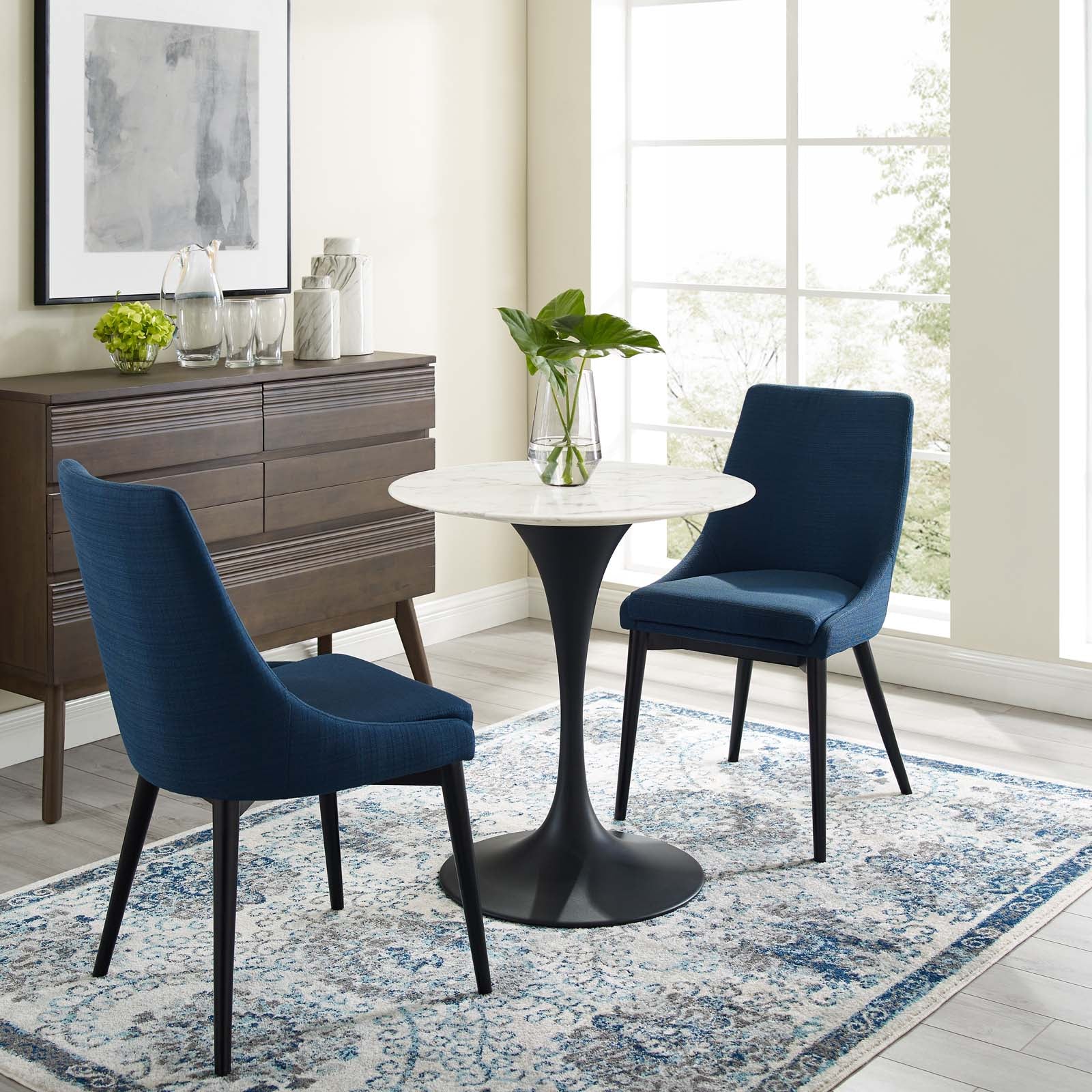 Lippa 28" Round Faux Marble Dining Table by Modway