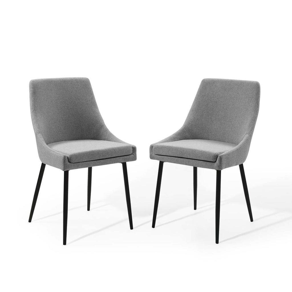 Viscount Upholstered Fabric Dining Chairs Set of 2 by Modway