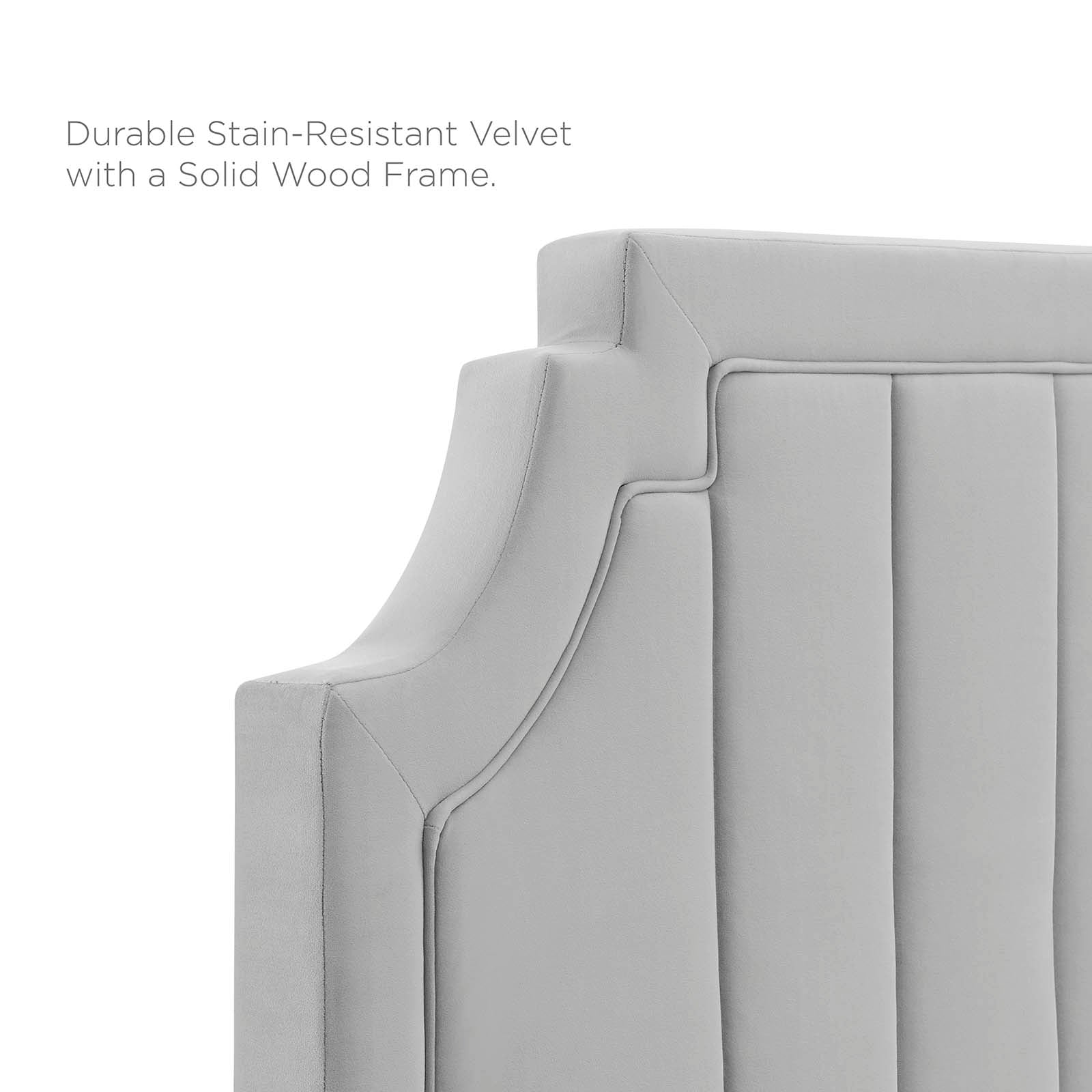 Alyona Channel Tufted Performance Velvet Twin Headboard by Modway