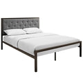 Mia Fabric Queen Bed by Modway