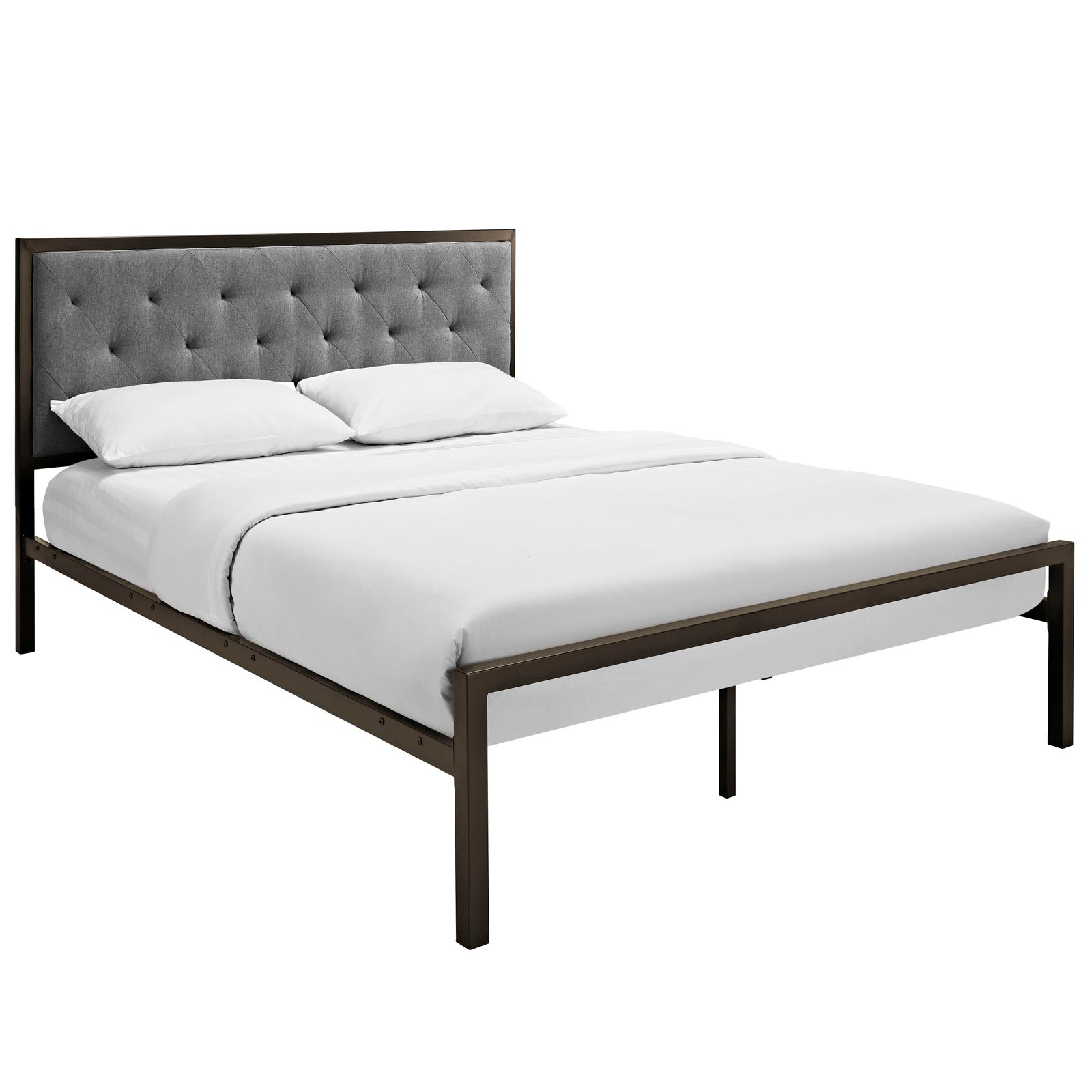 Mia Fabric Queen Bed by Modway