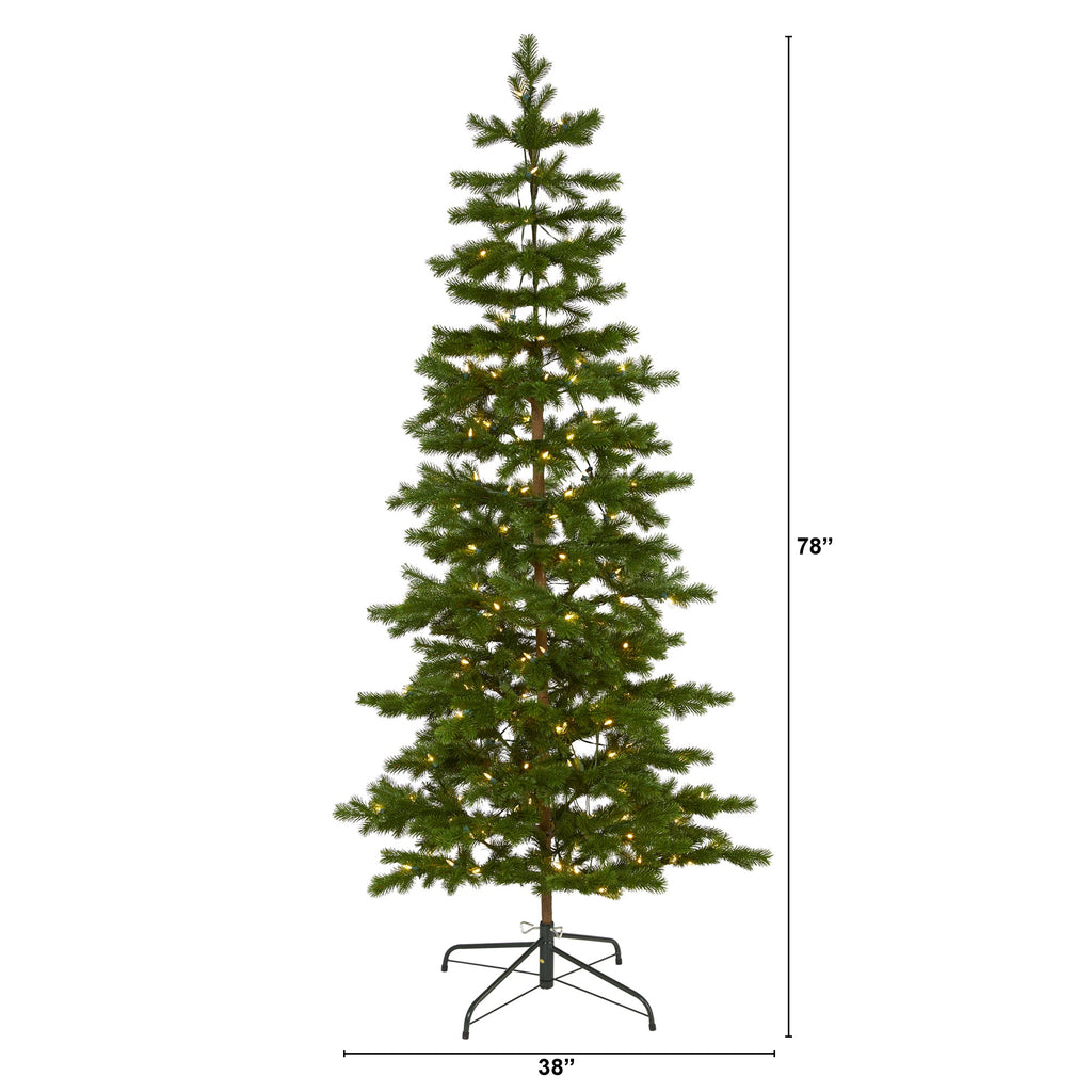 6.5' Big Sky Spruce Artificial Christmas Tree w/ 200 Clear Warm (Multifunction)