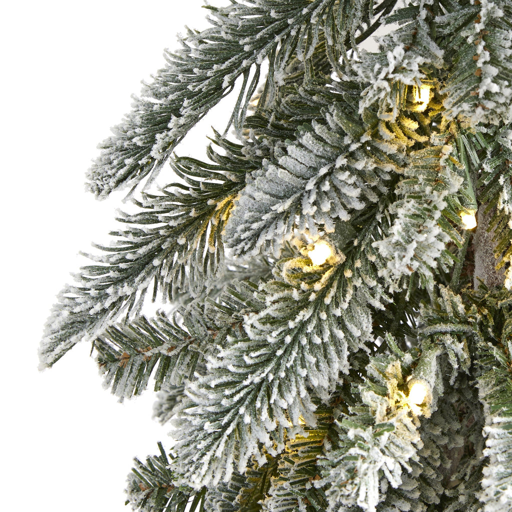 4.5' Flocked Washington Alpine Christmas Artificial Tree