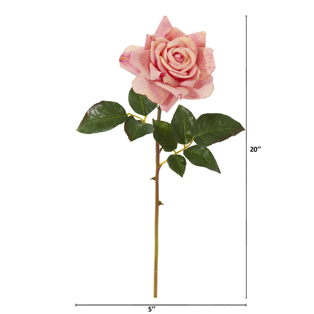 20" Rose Artificial Flower (Set of 6)