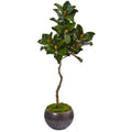 54"  Magnolia Artificial Tree in Metal Bowl