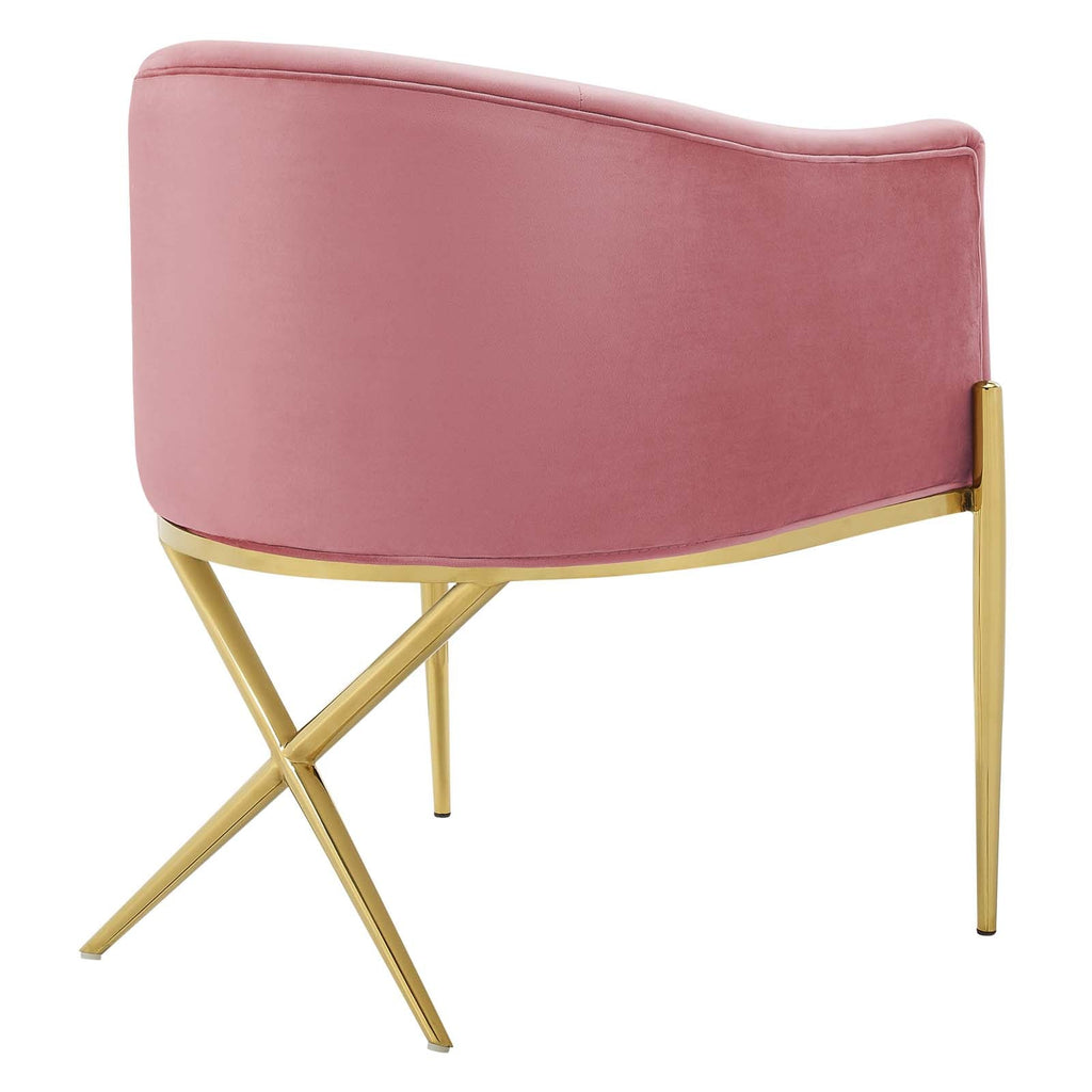 Savour Performance Velvet Accent Dining Armchair Set of 2 by Modway