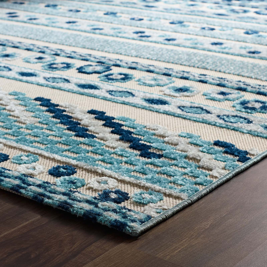 Reflect Cadhla Vintage Abstract Geometric Lattice 5x8 Indoor and Outdoor Area Rug by Modway