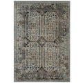 Enye Distressed Vintage Floral Lattice 5x8 Area Rug by Modway