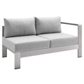 Shore Sunbrella¨ Fabric Aluminum Outdoor Patio Right-Arm Loveseat by Modway