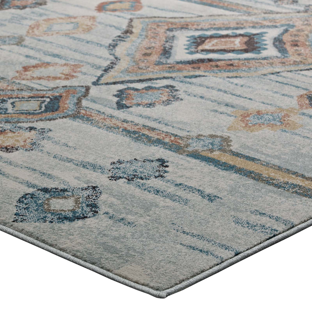Jenica Distressed Moroccan Tribal Abstract Diamond 8x10 Area Rug by Modway