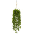 50"  Mini Bamboo Artificial Plant in Hanging Metal Bucket