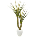 68"  Yucca Artificial Plant in White Planter