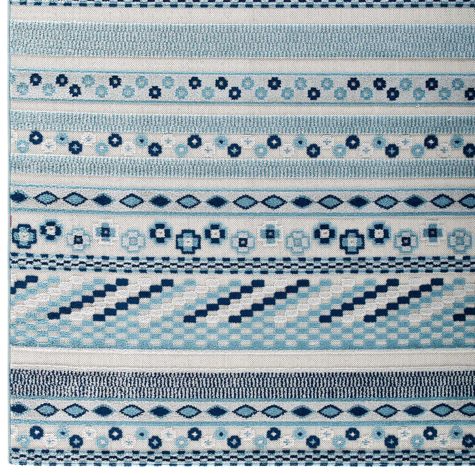Reflect Cadhla Vintage Abstract Geometric Lattice 5x8 Indoor and Outdoor Area Rug by Modway