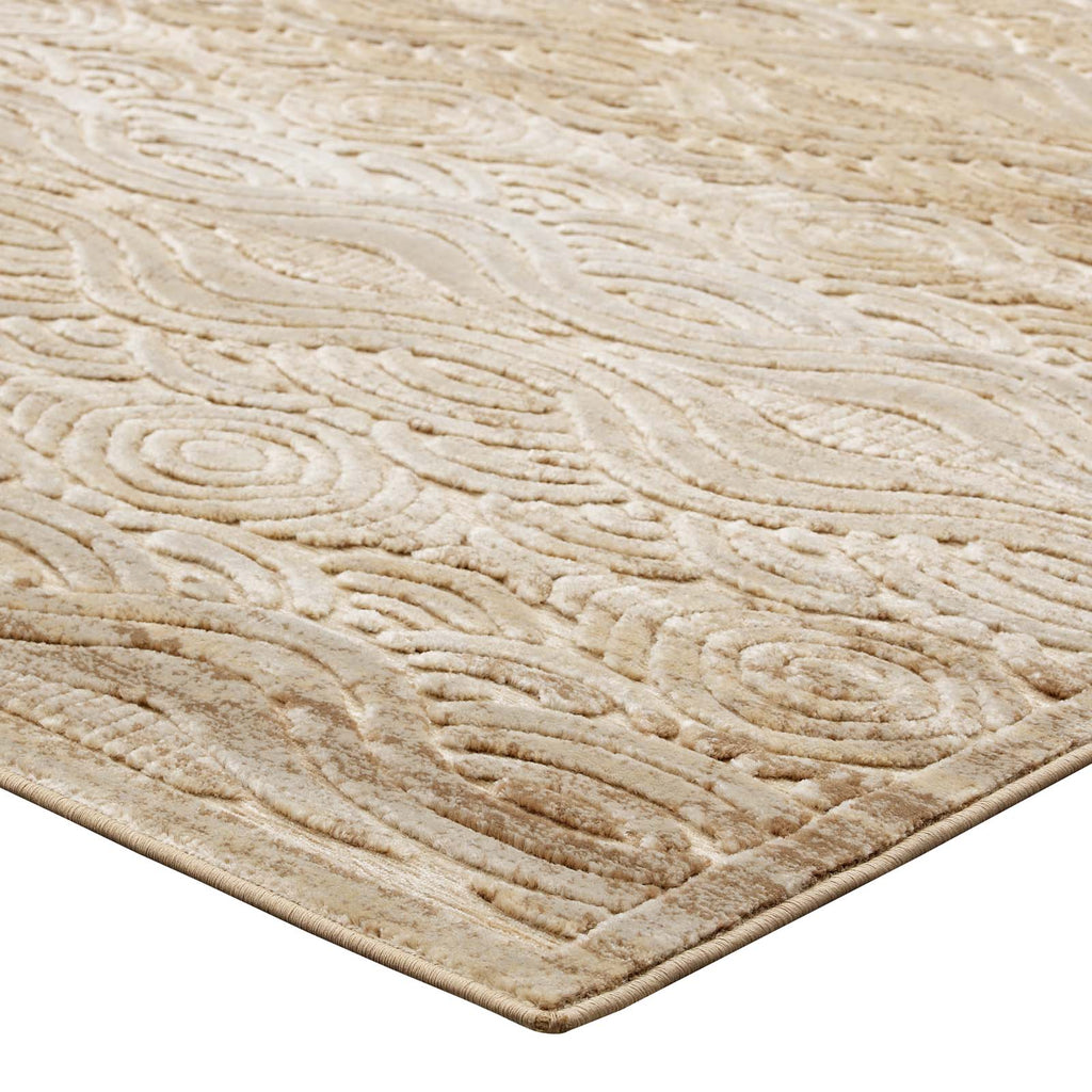 Kennocha Rustic Vintage Abstract Waves 5x8 Area Rug by Modway