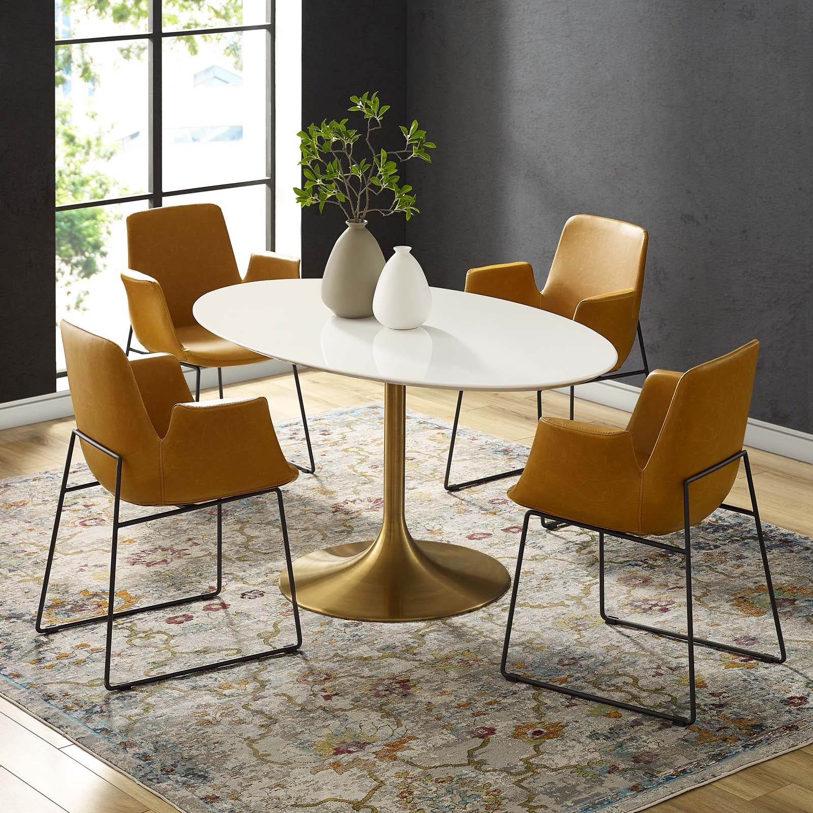 Lippa 60" Oval Wood Dining Table by Modway