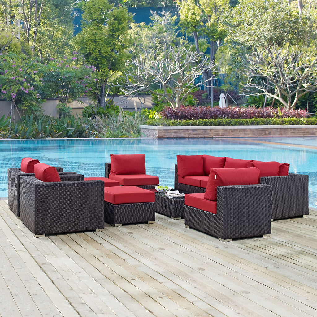 Convene 10 Piece Outdoor Patio Sectional Set by Modway