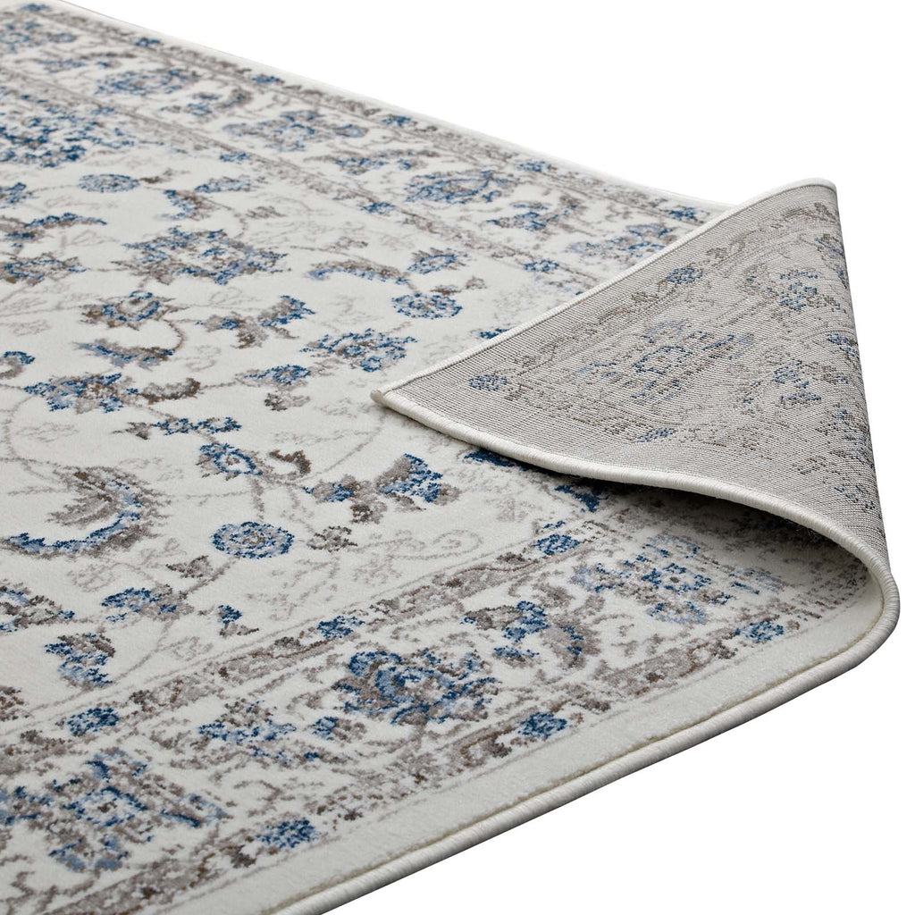 Lilja Distressed Vintage Medallion 5x8 Area Rug by Modway