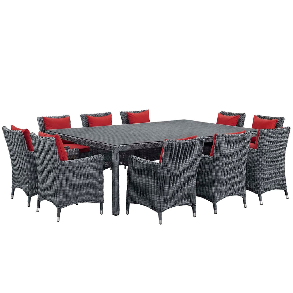 Summon 11 Piece Outdoor Patio Sunbrella¨ Dining Set by Modway