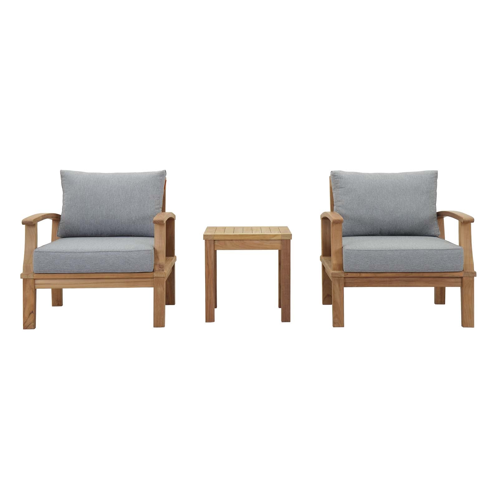 Marina 3 Piece Outdoor Patio Teak Set by Modway