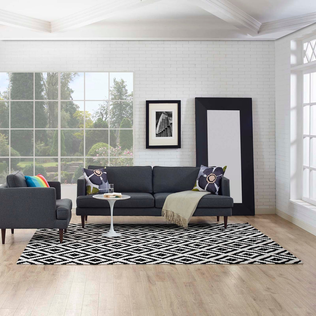 Alika Abstract Diamond Trellis 8x10 Area Rug by Modway