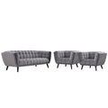 Bestow 3 Piece Performance Velvet Sofa and Armchair Set by Modway