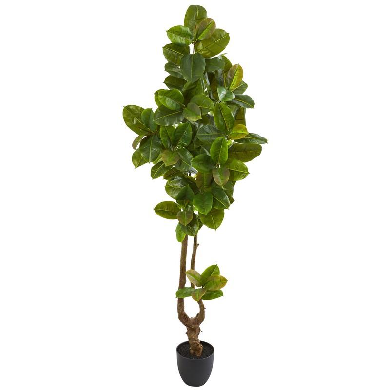 81" Rubber Leaf Artificial Tree (Real Touch) 9117 By Nearly Natural