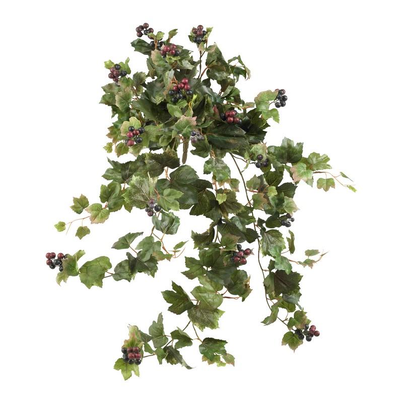 24" Grape Leaf Hanging Artificial Plant (Set of 2)