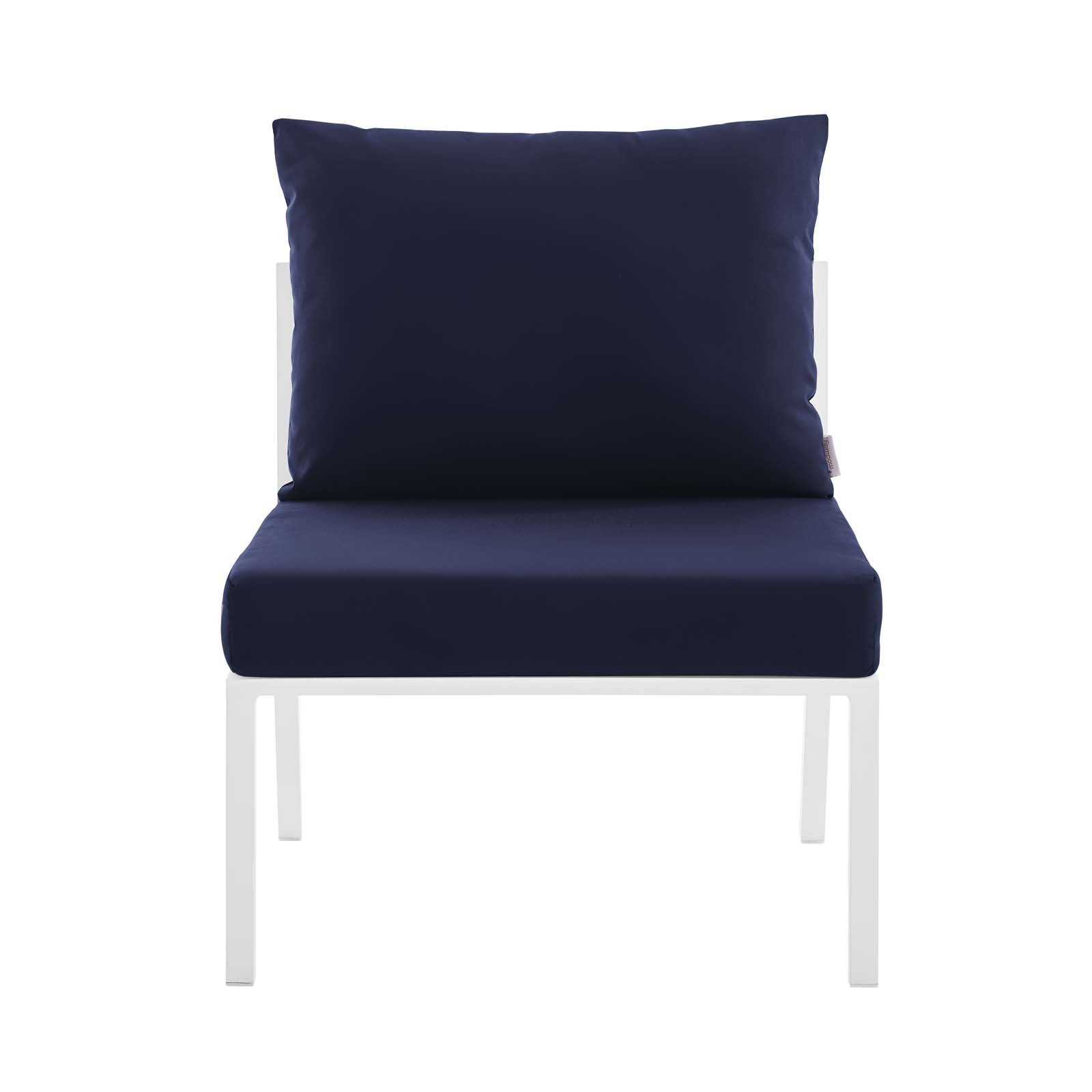 Riverside Outdoor Patio Aluminum Armless Chair by Modway