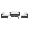 Convene 5 Piece Set Outdoor Patio with Fire Pit by Modway