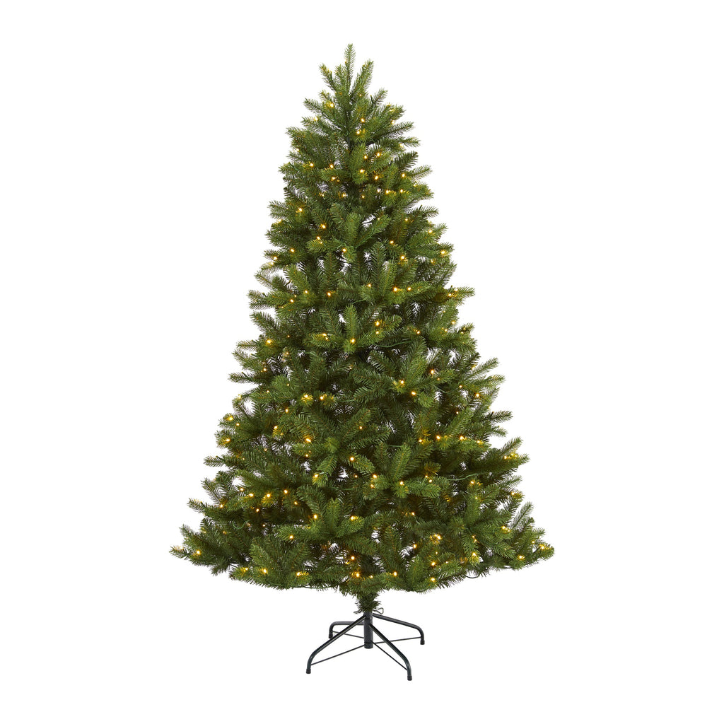 6' New Haven Spruce 'Natural Look' Artificial Christmas Tree with 350 LED Lights