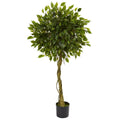 Nearly Natural 5' Ficus Artificial Topiary Tree Uv Resistant (Indoor/Outdoor)