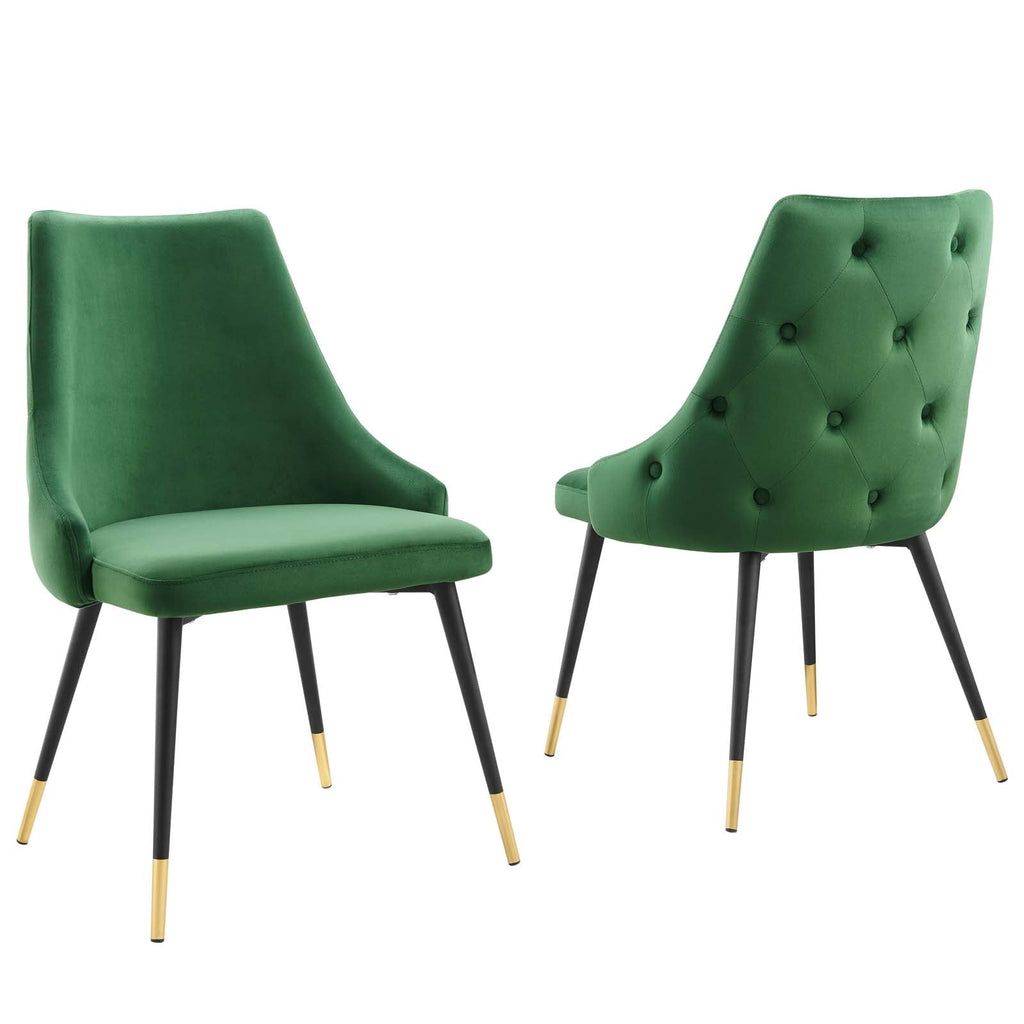 Adorn Performance Velvet Dining Side Chair Set of 2 by Modway
