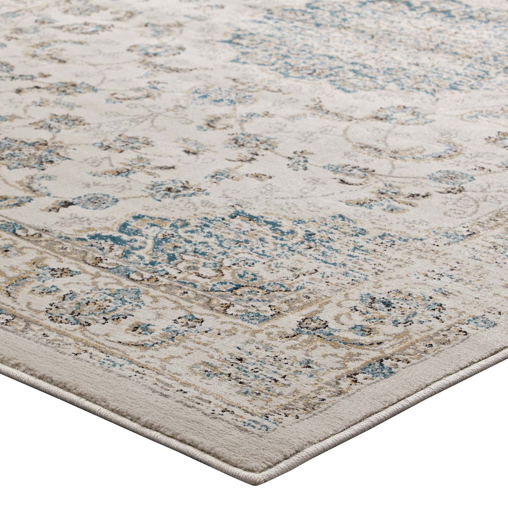 Atara Distressed Vintage Medallion 5x8 Area Rug by Modway
