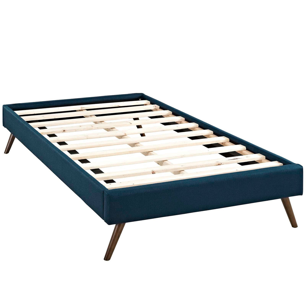 Loryn Fabric Twin Bed Frame with Round Splayed Legs by Modway