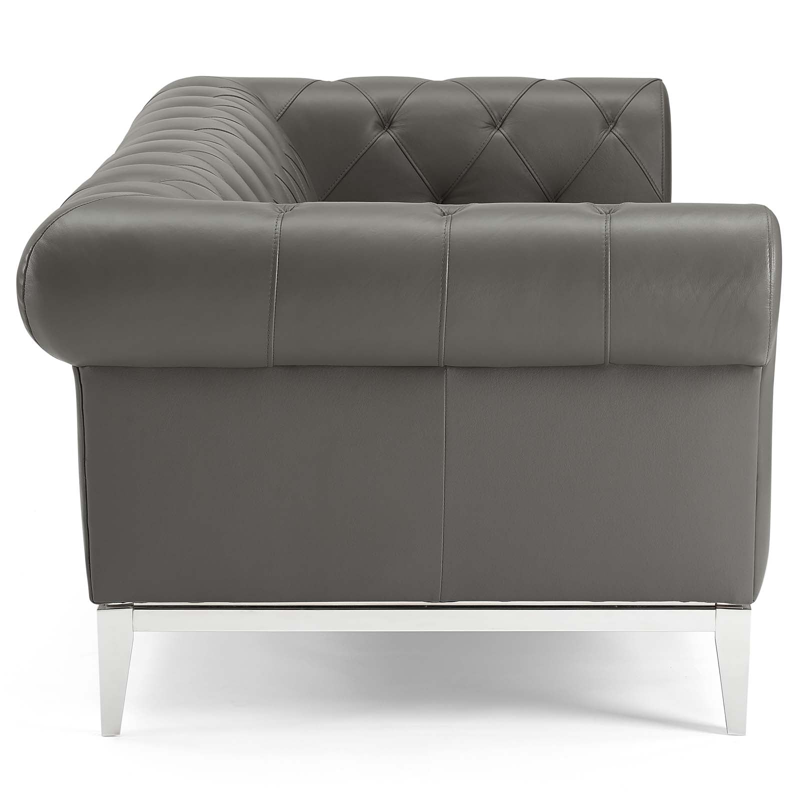 Idyll Tufted Button Upholstered Leather Chesterfield Sofa by Modway