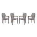 Emanate Upholstered Fabric Dining Armchair Set of 4 by Modway