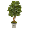 57"  Fiddle Leaf Fig Artificial Tree in Decorative Planter