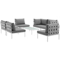 Harmony 7 Piece Outdoor Patio Aluminum Sectional Sofa Set by Modway