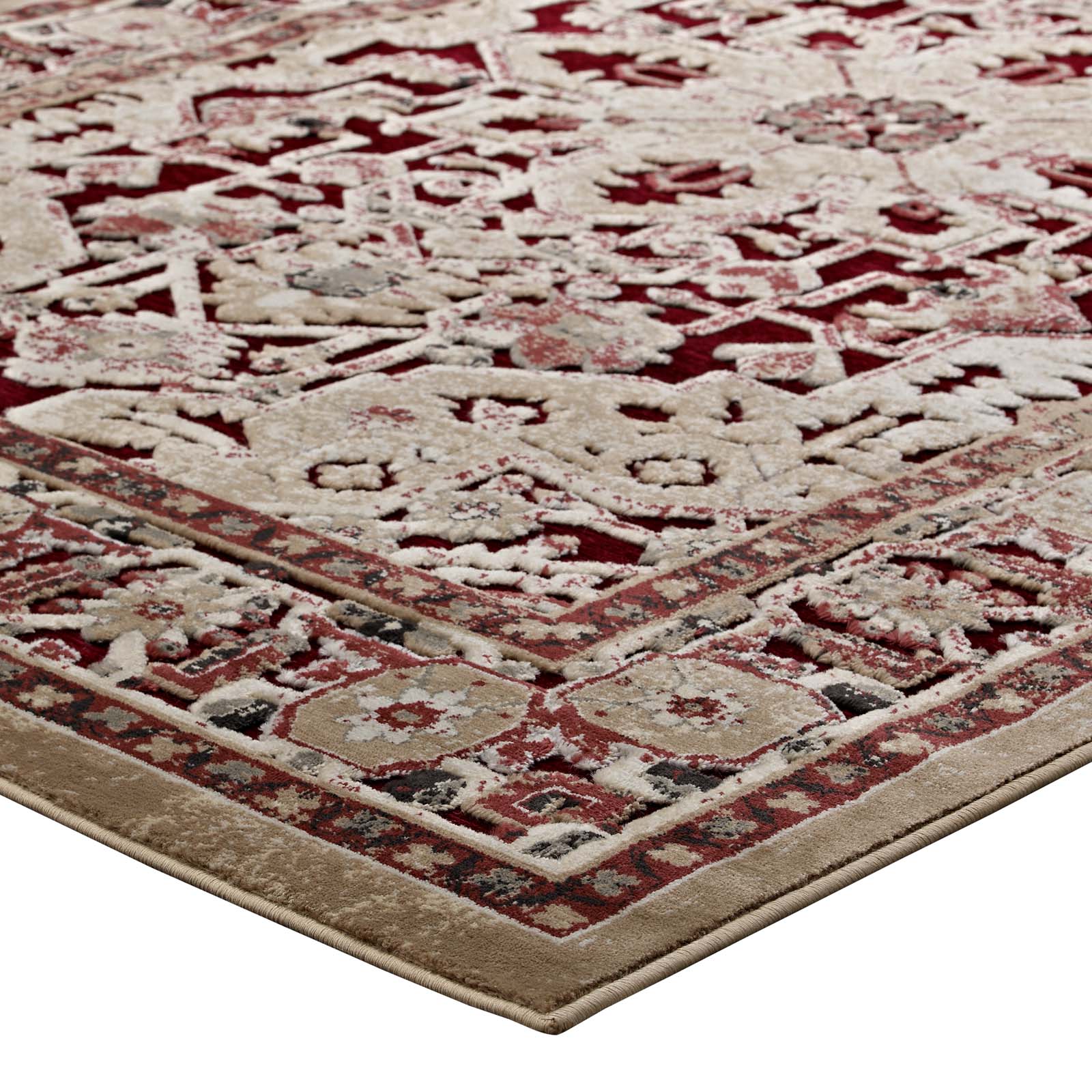 Grania Ornate Vintage Floral Turkish 8x10 Area Rug by Modway