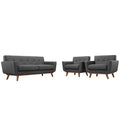 Engage Armchairs and Loveseat Set of 3 by Modway