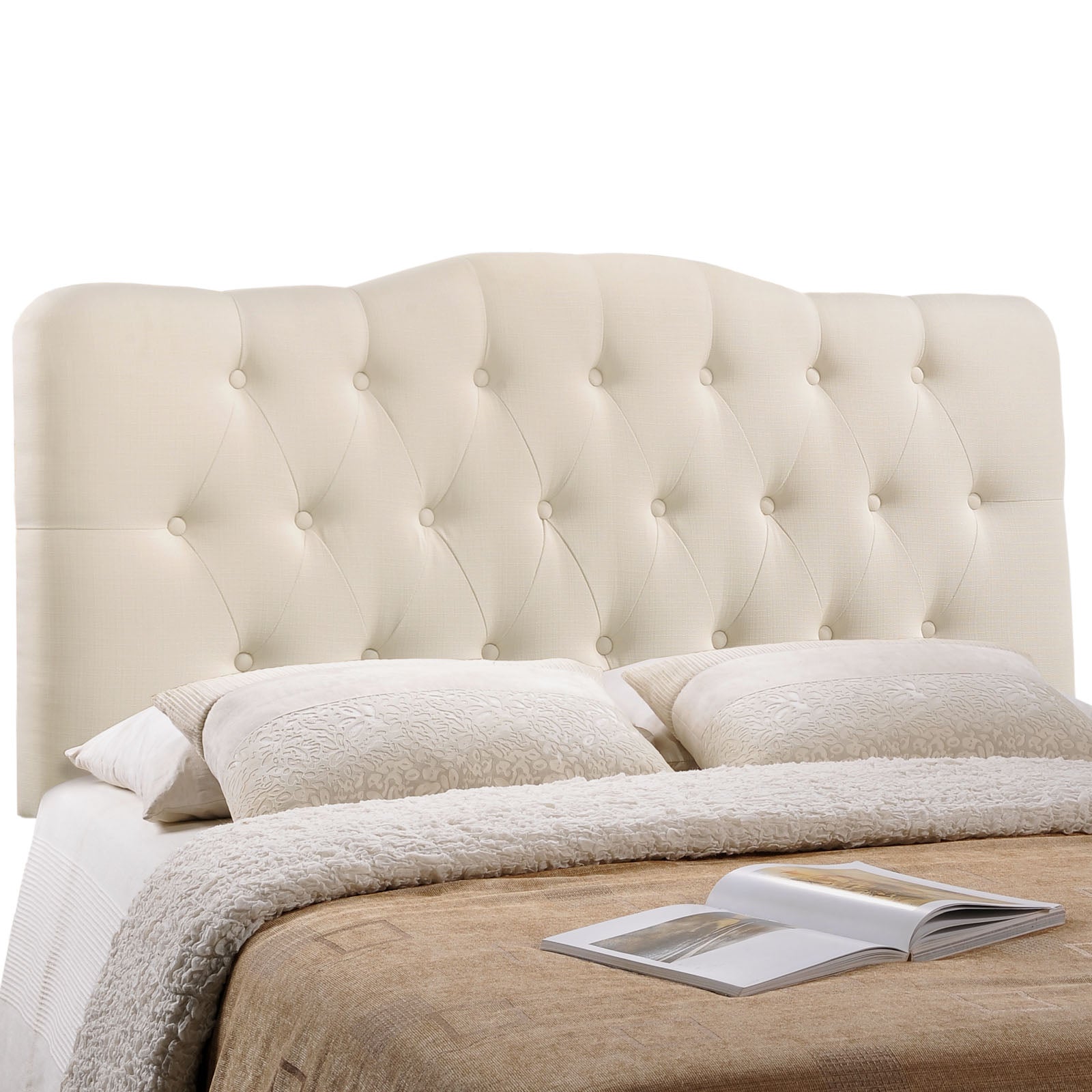 Annabel Upholstered Fabric Full Headboard by Modway
