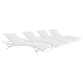 Glimpse Outdoor Patio Mesh Chaise Lounge Set of 4 by Modway