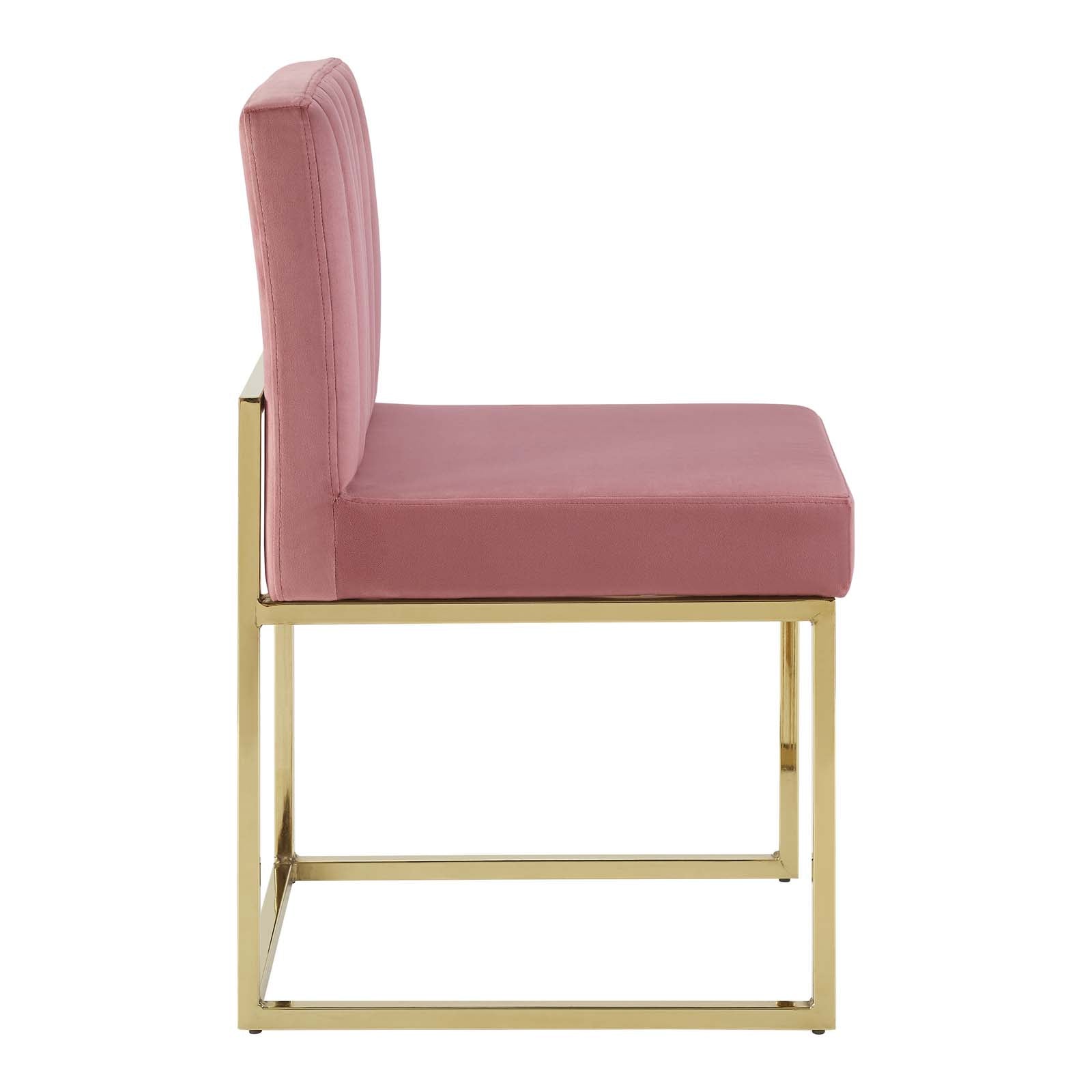 Carriage Performance Velvet Dining Chair Set of 2 by Modway