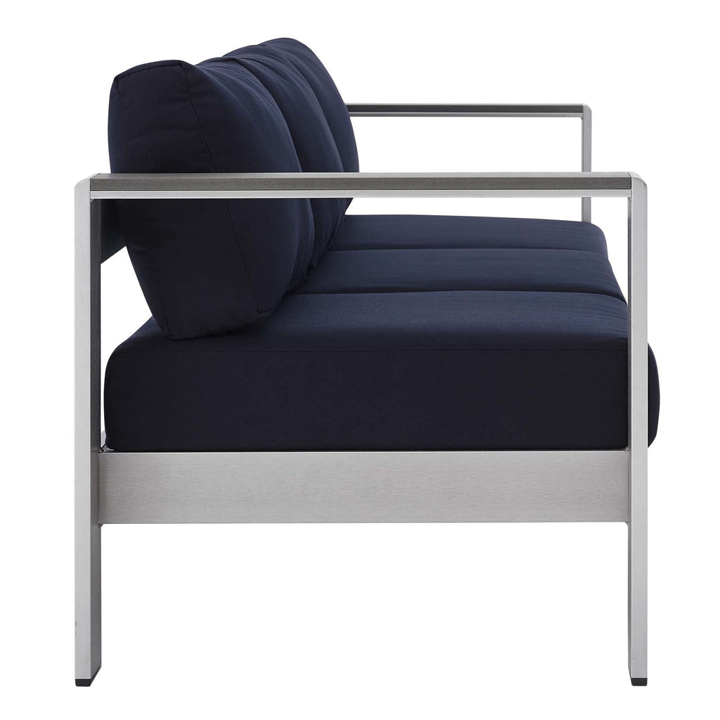 Shore Sunbrella¨ Fabric Aluminum Outdoor Patio Sofa by Modway